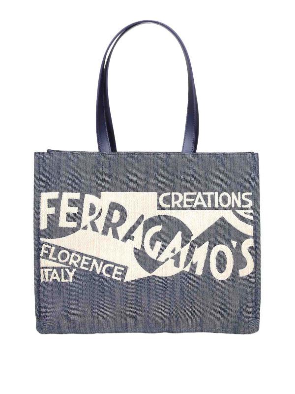 Ferragamo Sac Cabas - Foncé Délavé