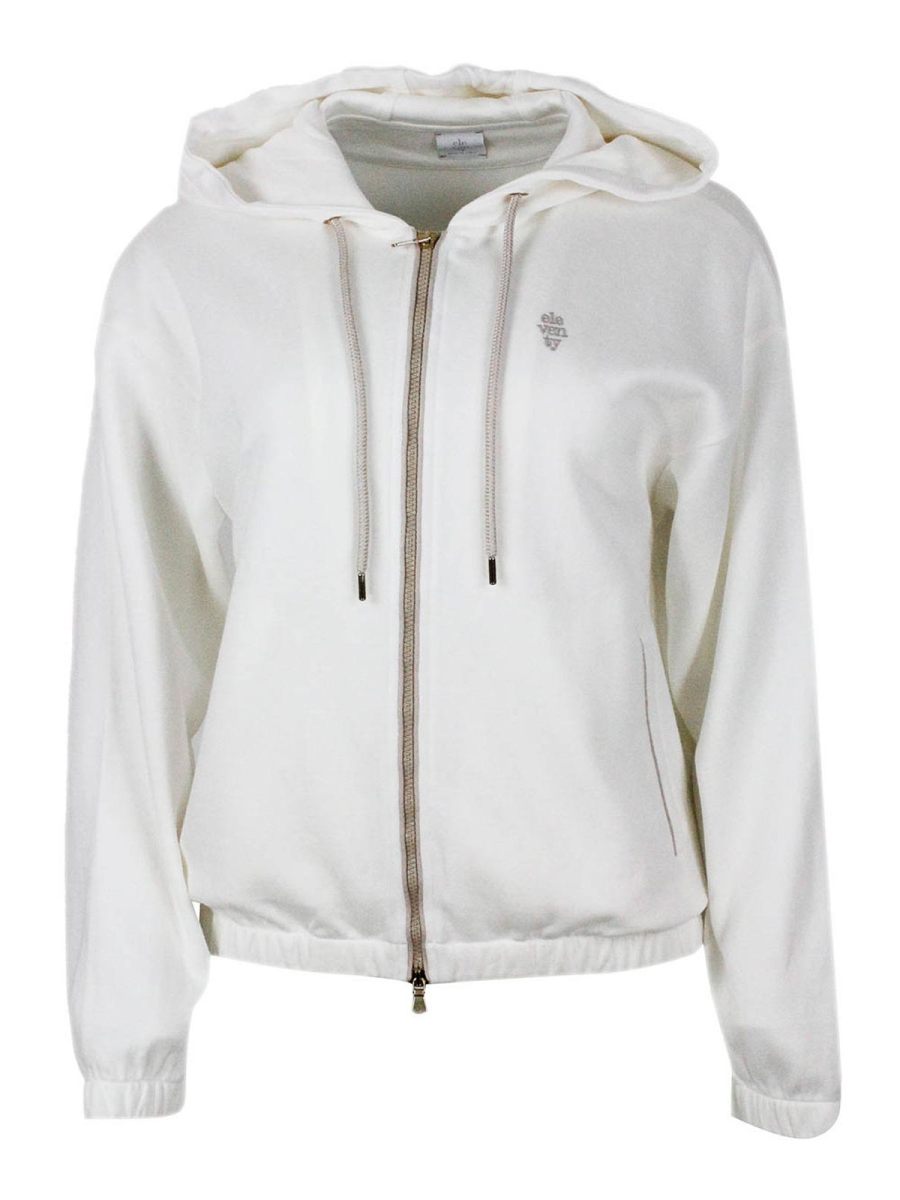 Eleventy Pull Col Rond - Blanc