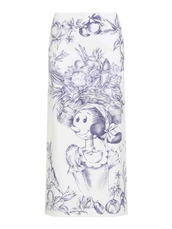Moschino Jupe Midi - Blanc