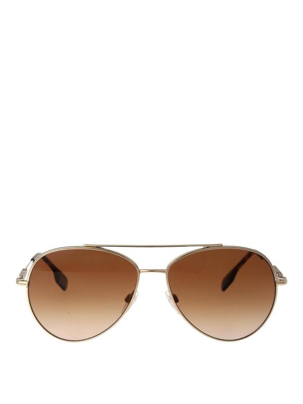 Burberry Lunettes De Soleil - Or