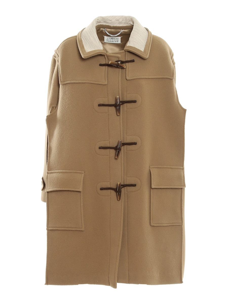 Maison Margiela Manteau Au Genou - Camel