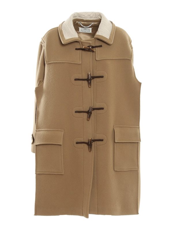 Maison Margiela Manteau Au Genou - Camel