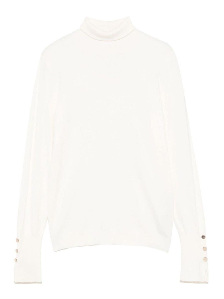 Liu Jo Pull Col Rond - Blanc