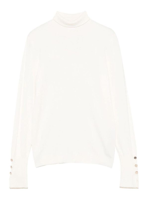 Liu Jo Pull Col Rond - Blanc
