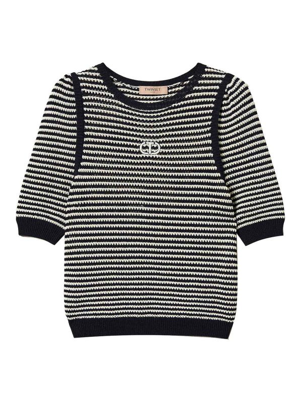Twinset Pull Col Bateau - Bleu