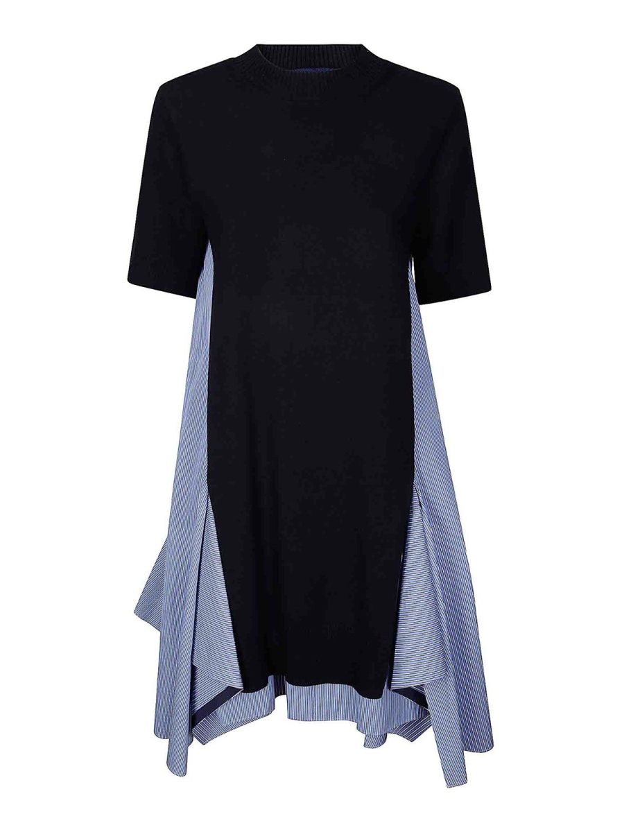 Sacai Robe Au Genou - Noir