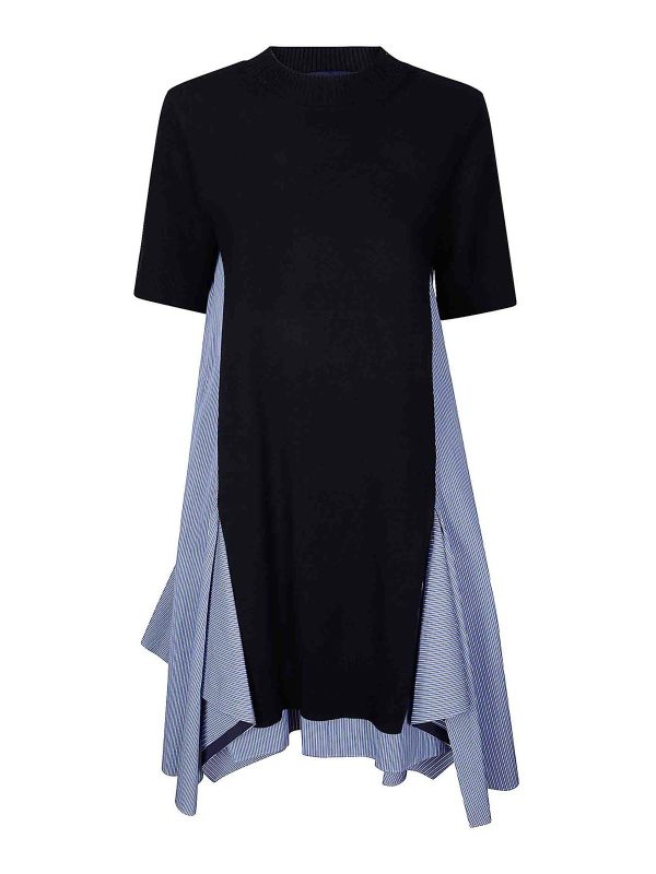 Sacai Robe Au Genou - Noir