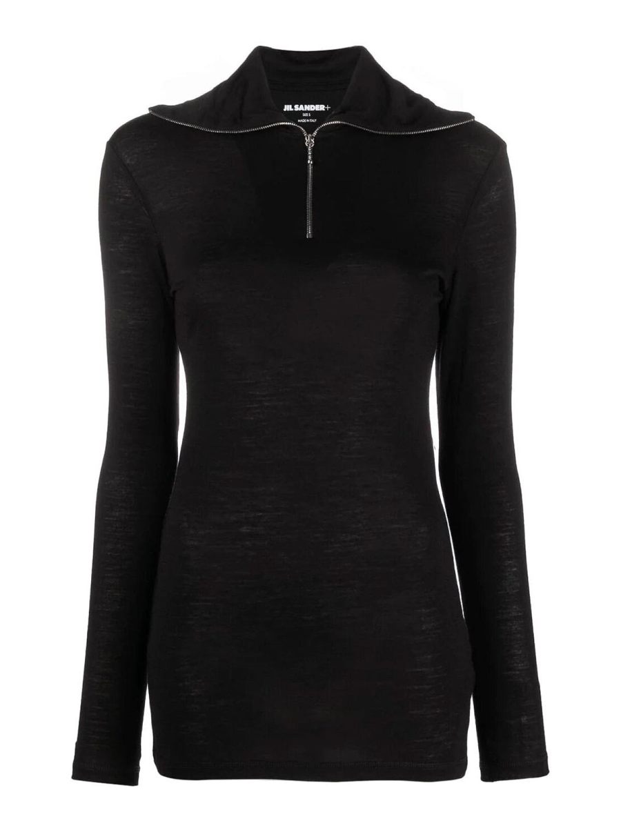 Jil Sander Pull Col Roulé - Noir