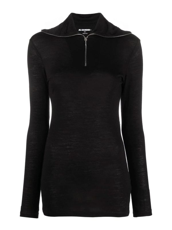 Jil Sander Pull Col Roulé - Noir