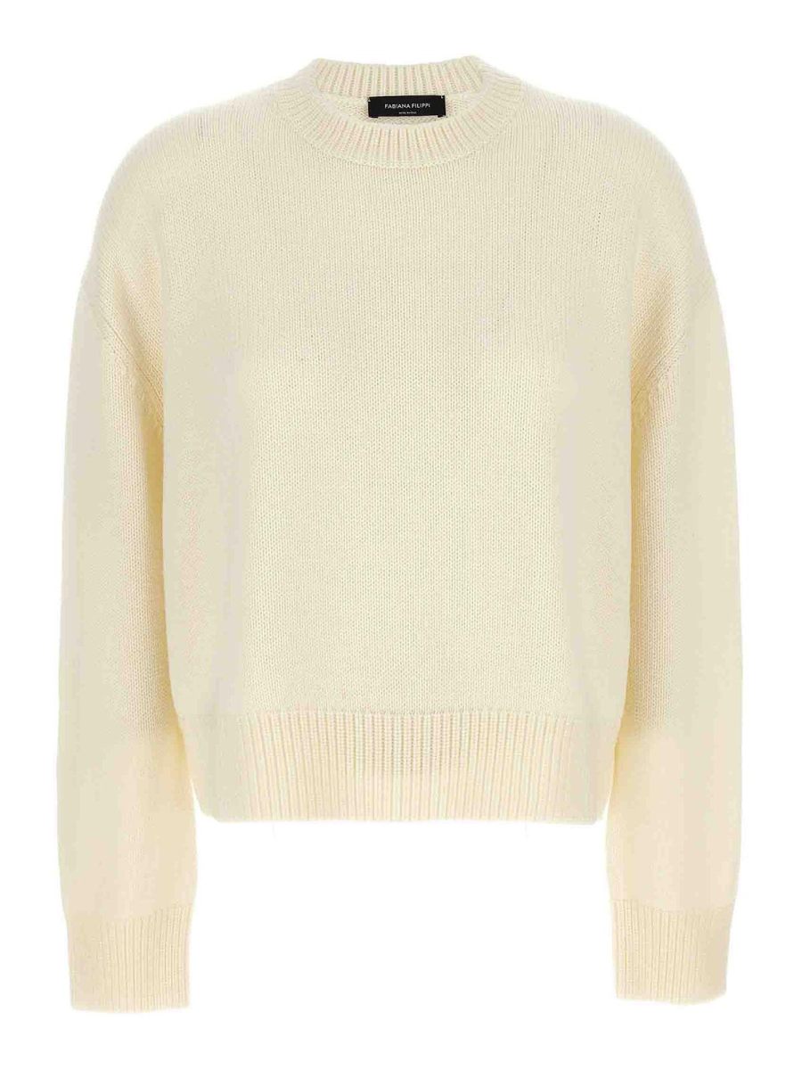Fabiana Filippi Pull Col Rond - Blanc