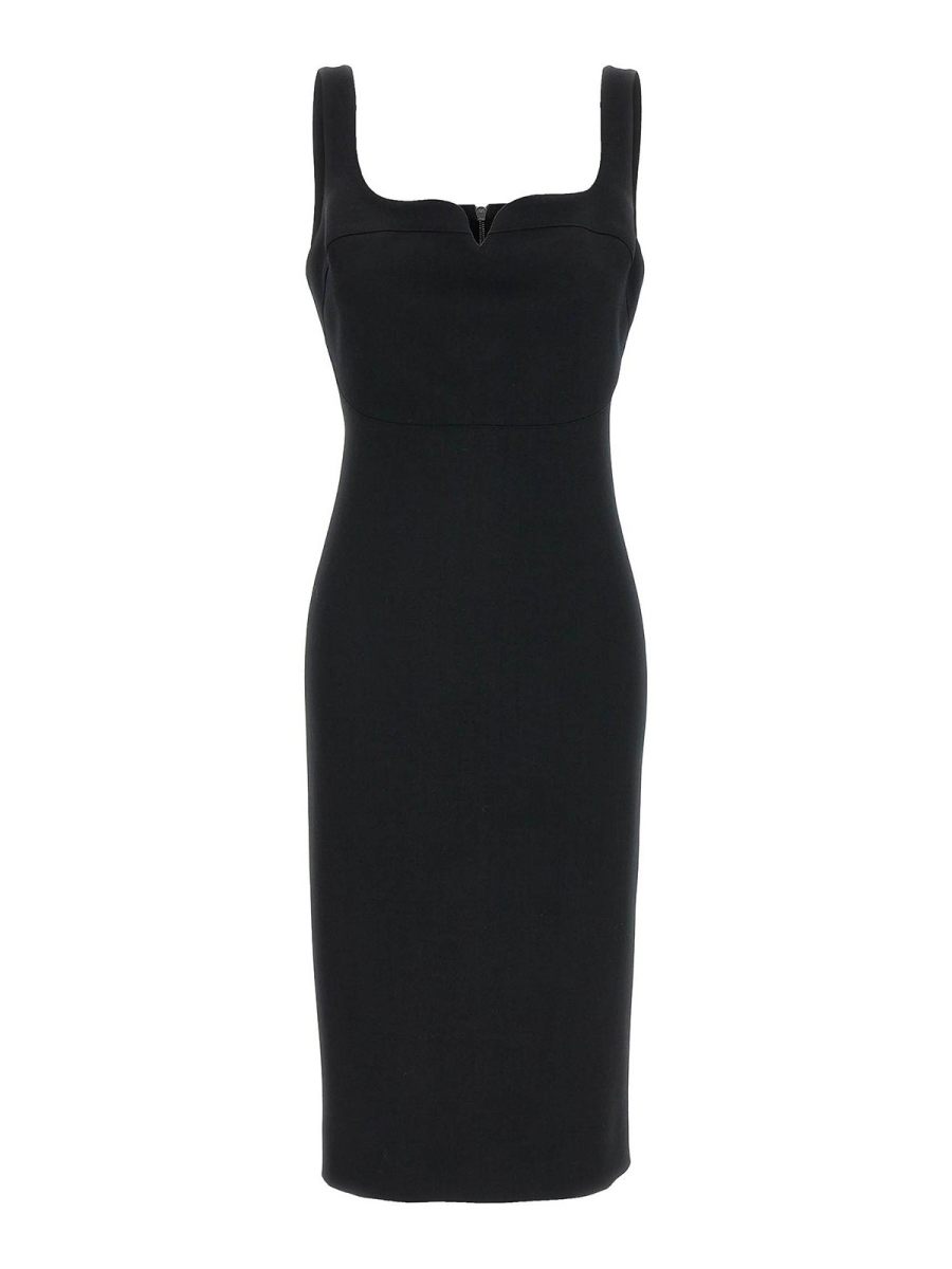 Victoria Beckham Robe Au Genou - Noir