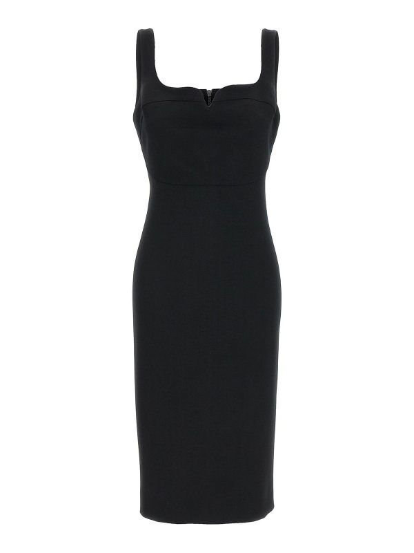 Victoria Beckham Robe Au Genou - Noir