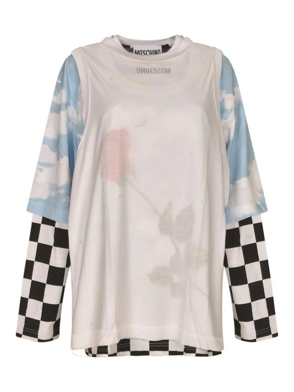 Moschino Pull Col Rond - Blanc