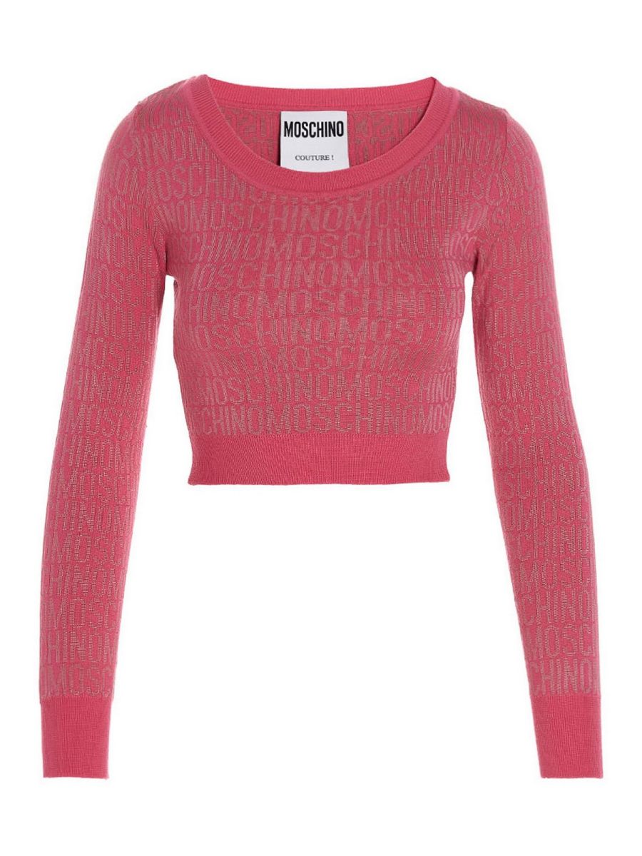 Moschino Pull Col Rond - Fuchsia