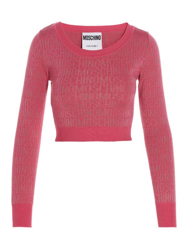 Moschino Pull Col Rond - Fuchsia