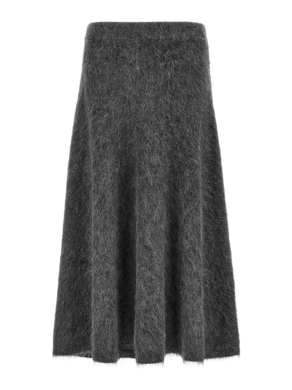 Brunello Cucinelli Jupe Midi - Gris