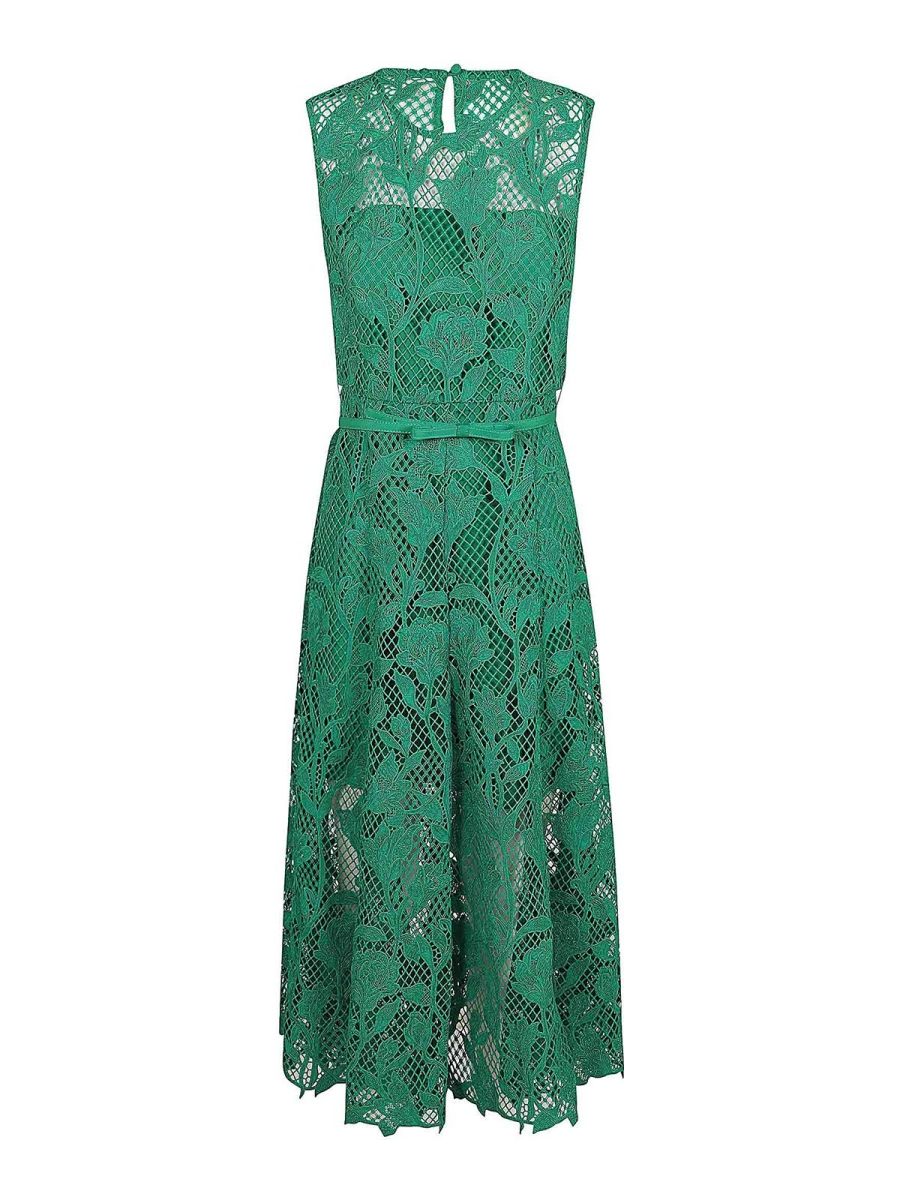 Self Portrait Maxi Robe - Vert