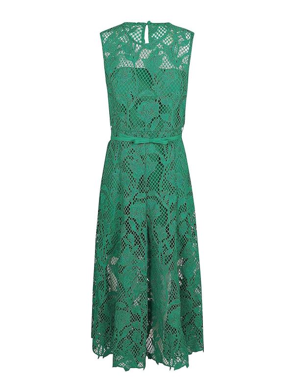 Self Portrait Maxi Robe - Vert