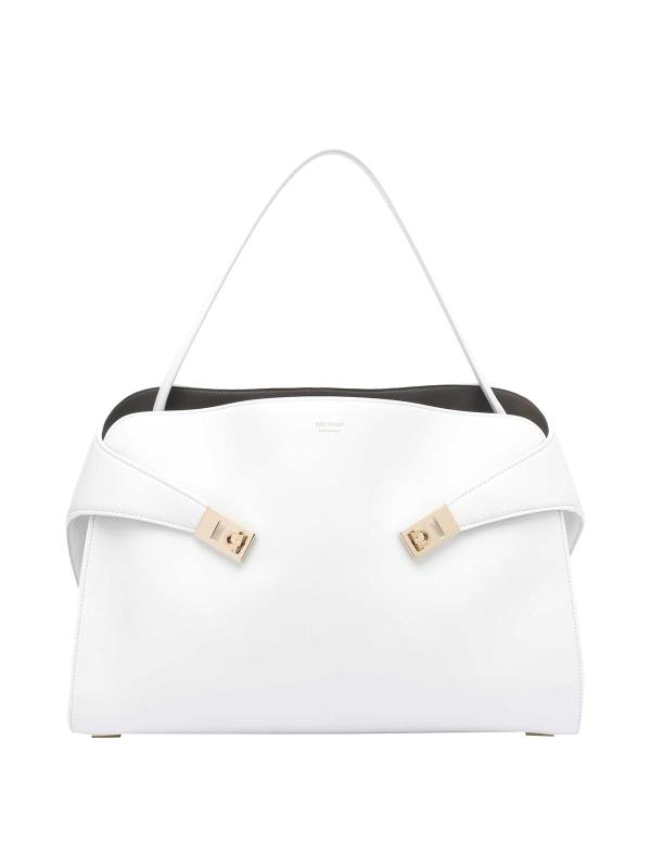 Ferragamo Sac Porté Épaule - Blanc