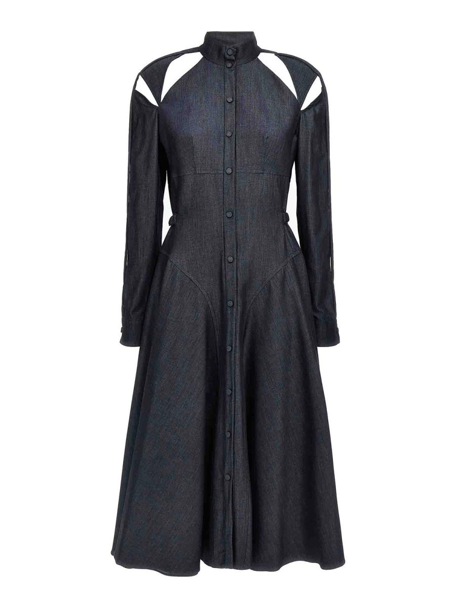 Giovanni Bedin Robe Au Genou - Bleu