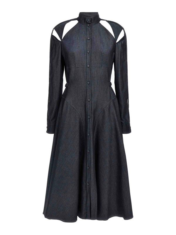 Giovanni Bedin Robe Au Genou - Bleu