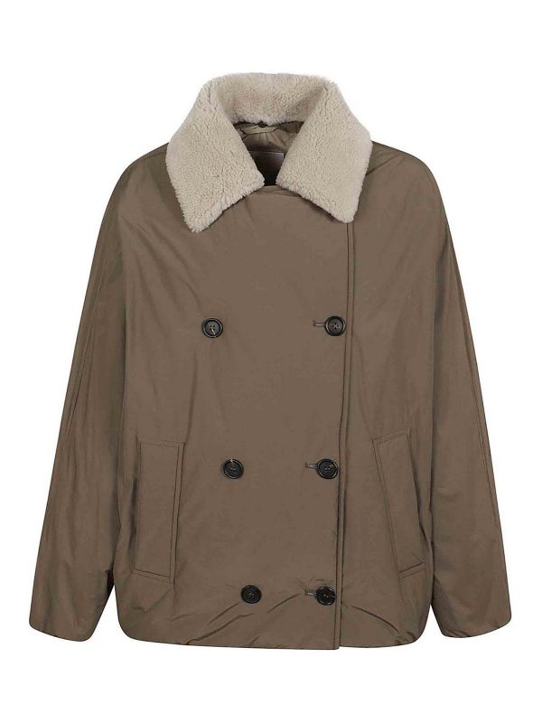 Brunello Cucinelli Blouson Rembourré - Gris Clair