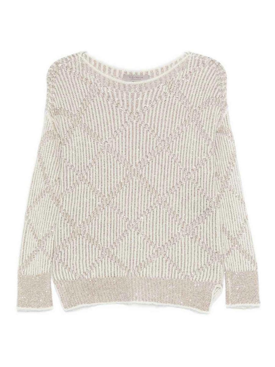 D. Exterior Pull Col Rond - Blanc