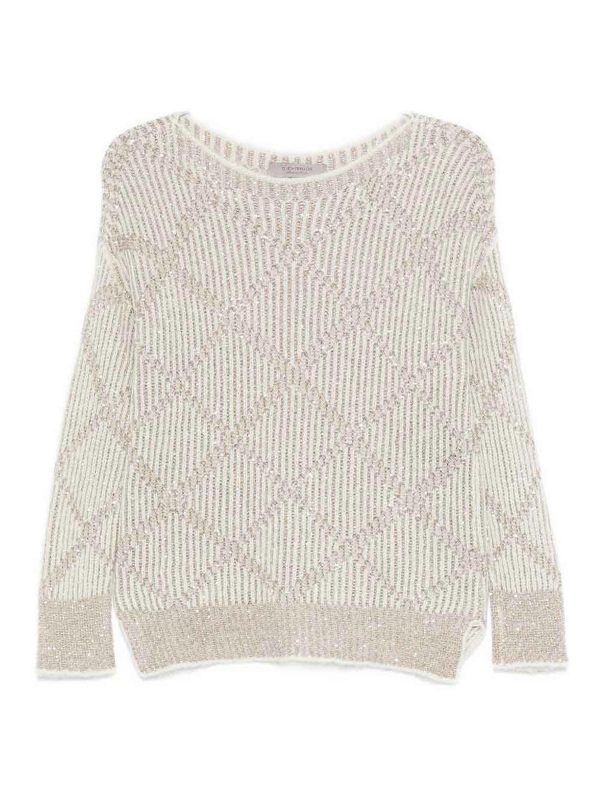 D. Exterior Pull Col Rond - Blanc