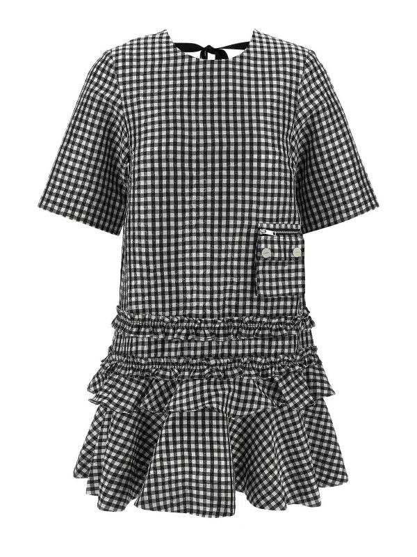 Ganni Robe Courte - Blanc