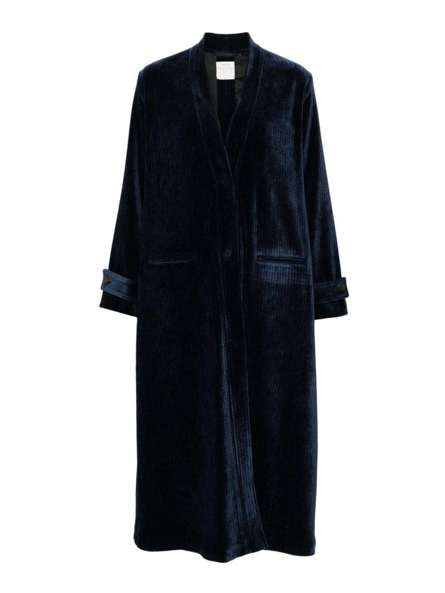 Forte Forte Manteau Court - Bleu