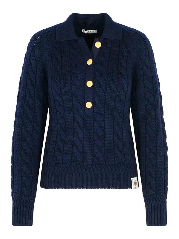 Bally Pull Col Rond - Bleu Foncé
