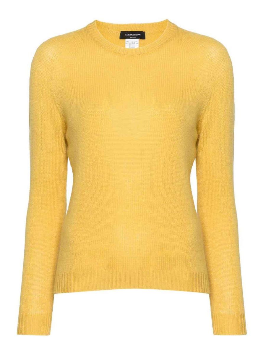 Fabiana Filippi Pull Col Rond - Jaune