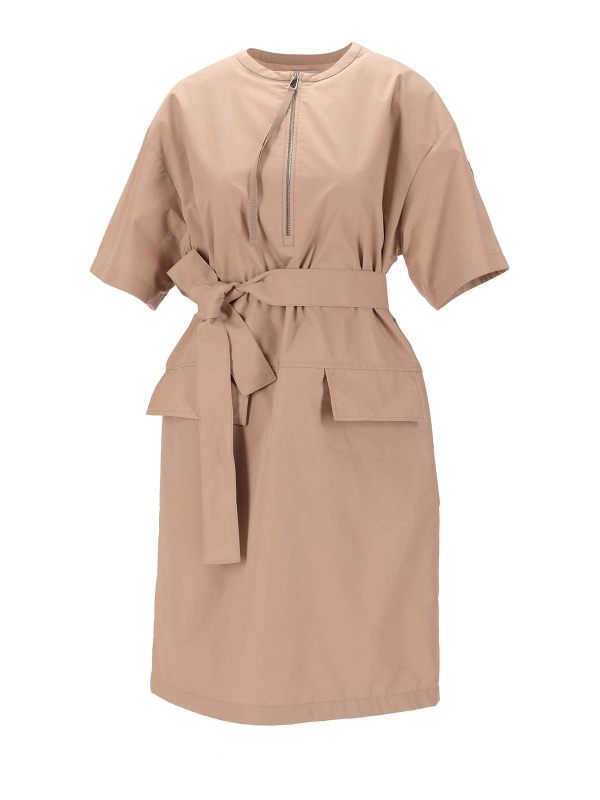 Moncler Robe Au Genou - Beige