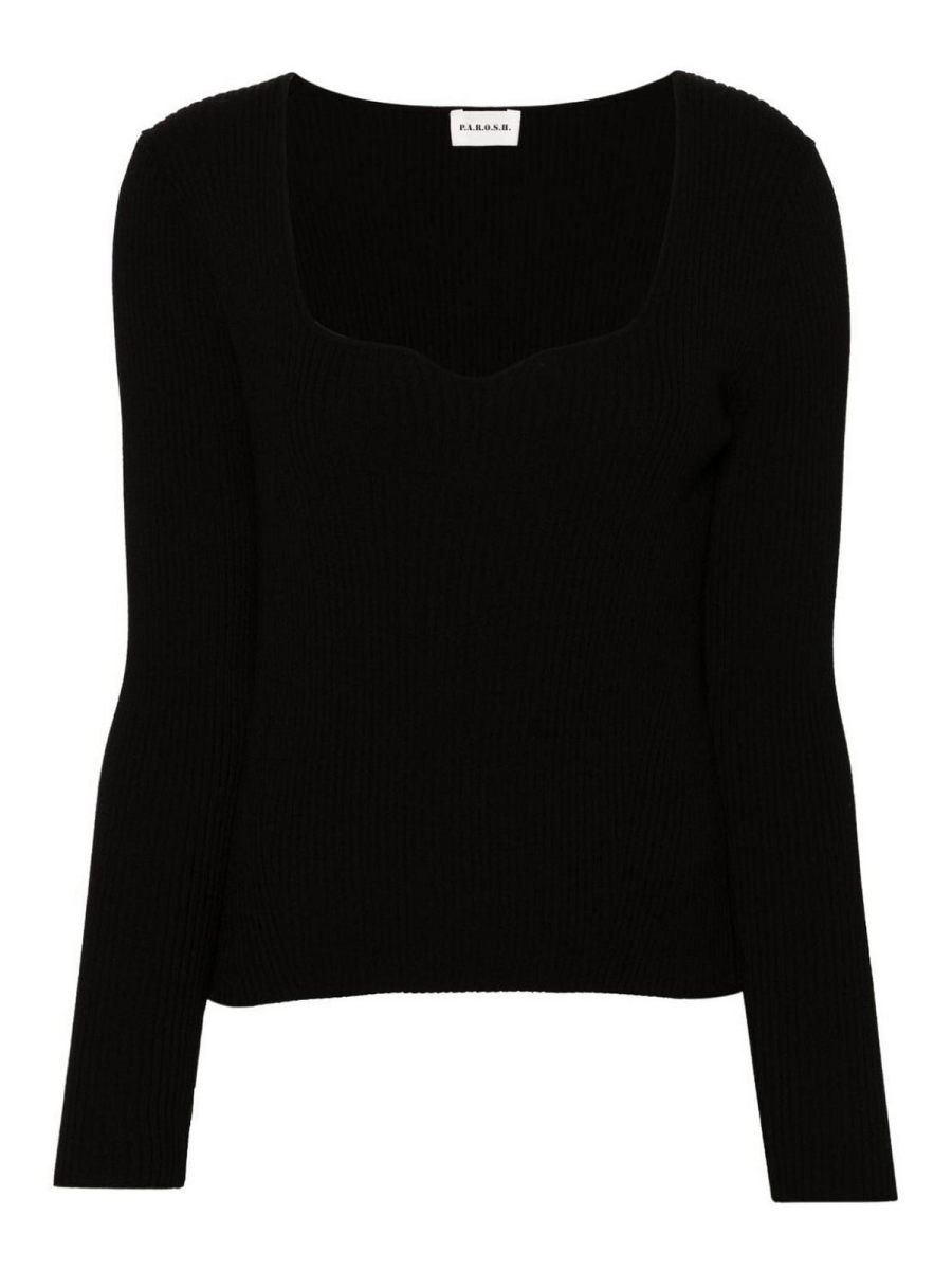 P. A.R. O.S. H. Pull Col Bateau - Noir
