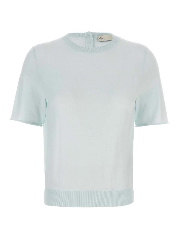 Tory Burch Pull Col Rond - Bleu Clair