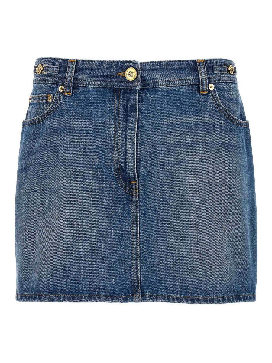 Versace Mini Jupe - Bleu