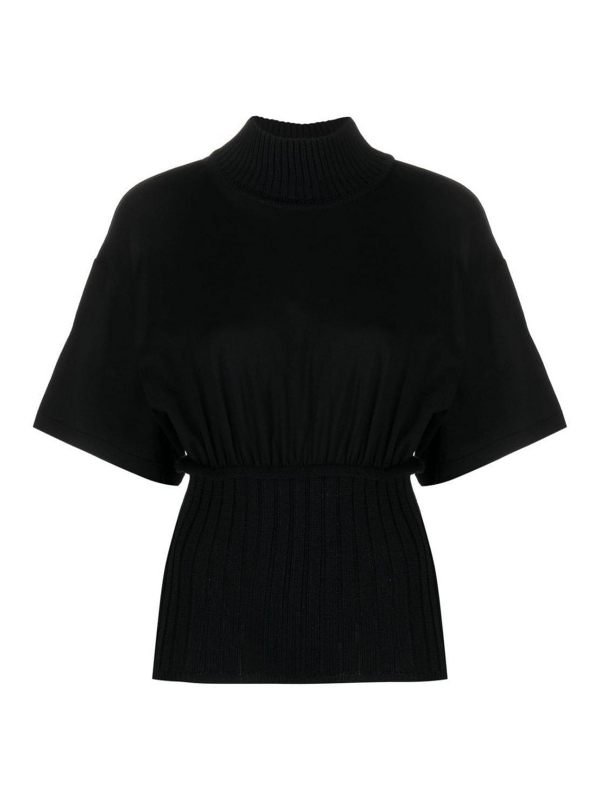 MM6 Maison Margiela Pull Col Rond - Noir