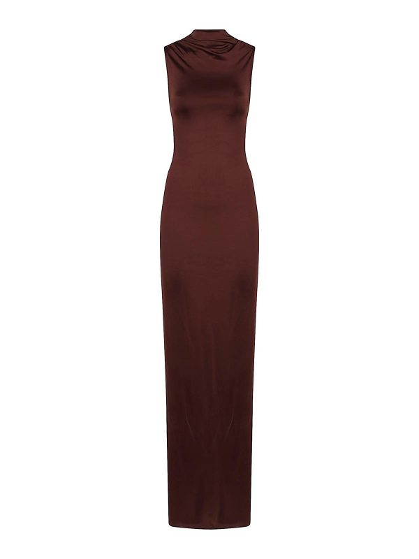 Victoria Beckham Robe Au Genou - Marron