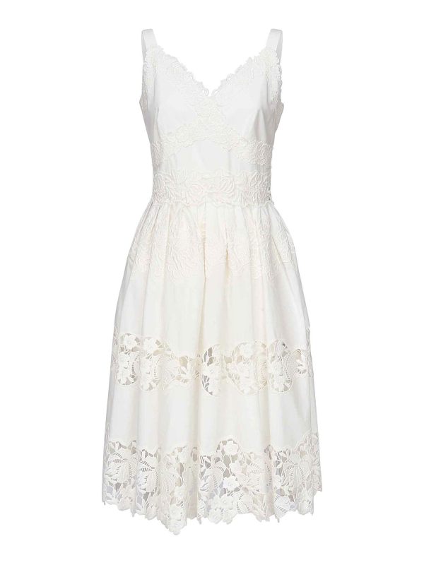 Dolce & Gabbana Robe Au Genou - Blanc