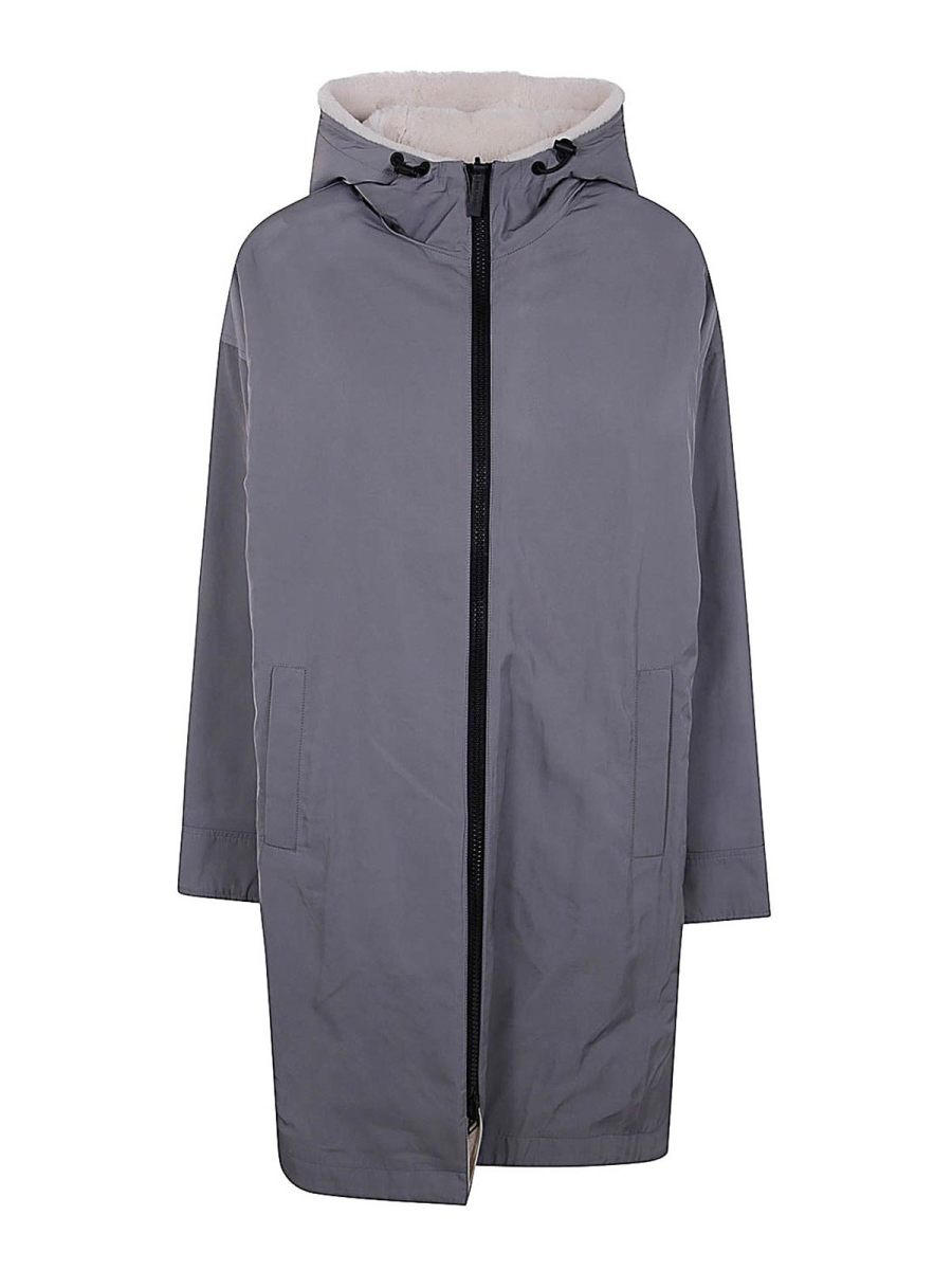 Yves Salomon Parka - Gris