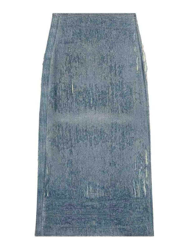Diesel Jupe Midi - Bleu
