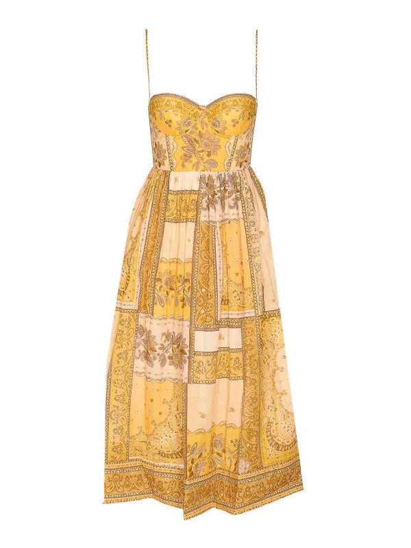 Zimmermann Maxi Robe - Jaune