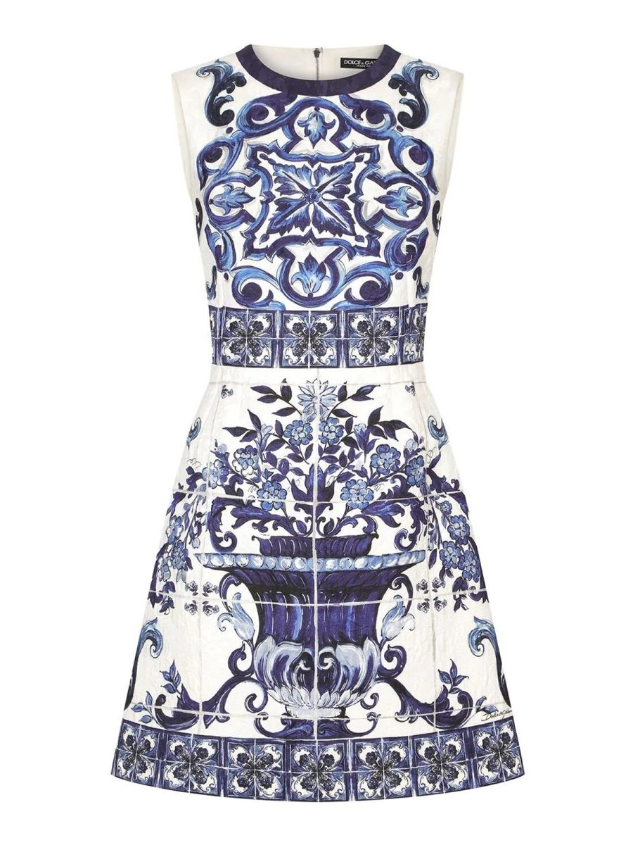 Dolce & Gabbana Robe Au Genou - Blanc