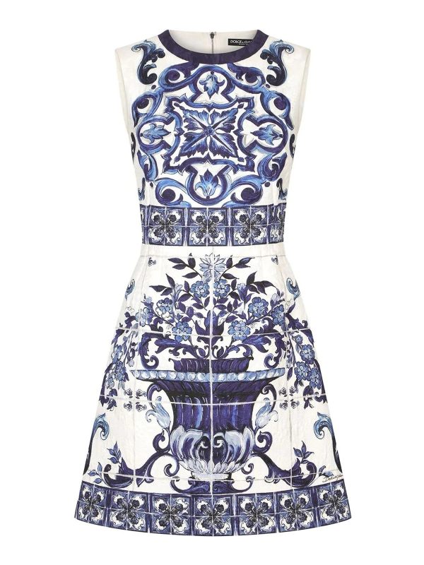 Dolce & Gabbana Robe Au Genou - Blanc
