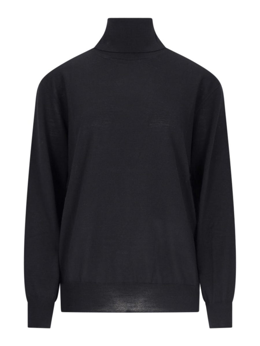 Jil Sander Pull Col Roulé - Noir