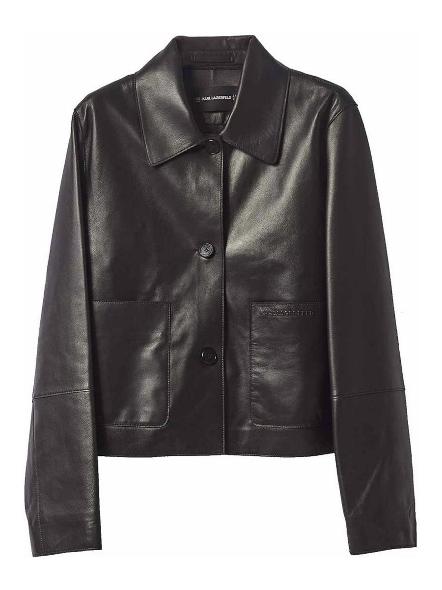 Karl Lagerfeld Blouson En Cuir - Noir