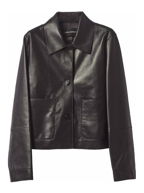 Karl Lagerfeld Blouson En Cuir - Noir