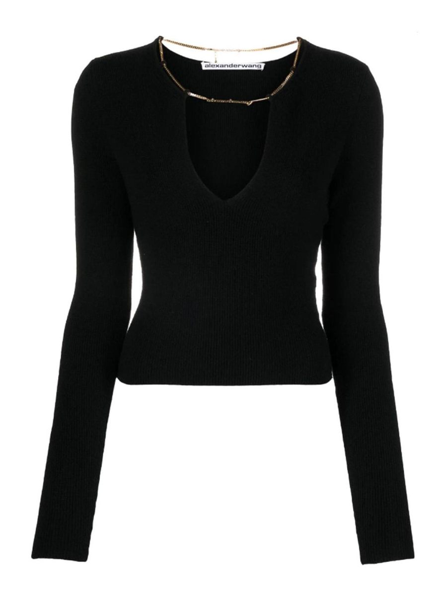 Alexander Wang Pull Col Rond - Noir
