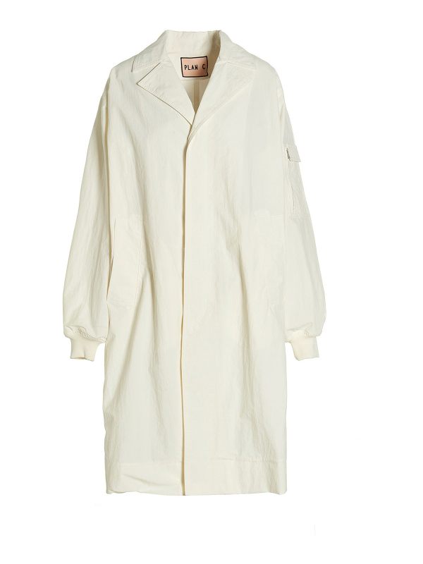 Plan C Trench-Coat - Blanc