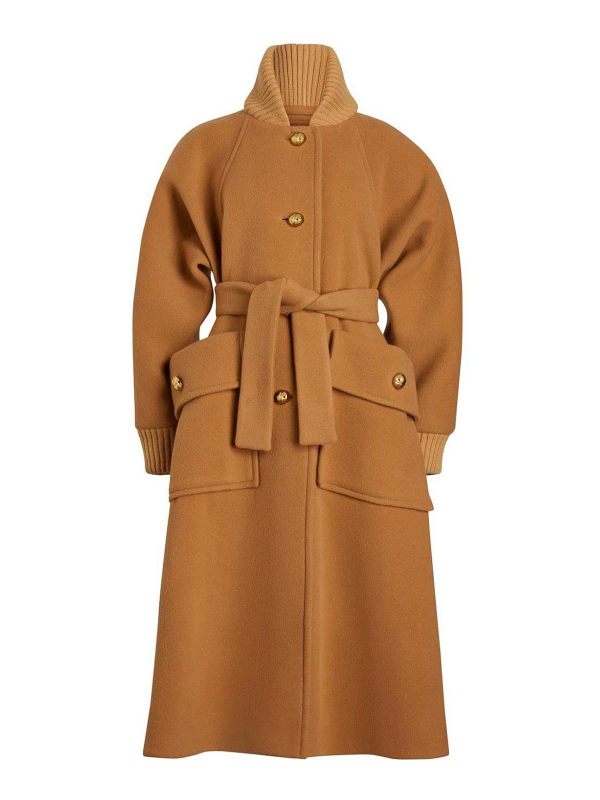 Patou Manteau Court - Marron